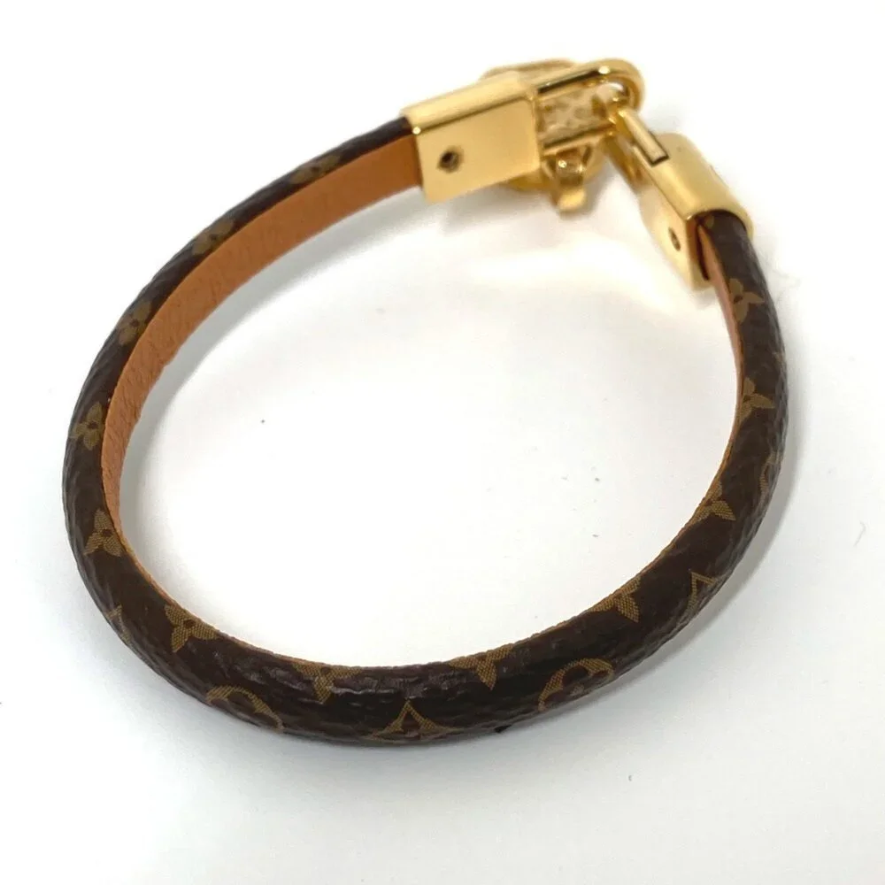 LOUIS VUITTON Brown Monogram Canvas Charm Bracelet
